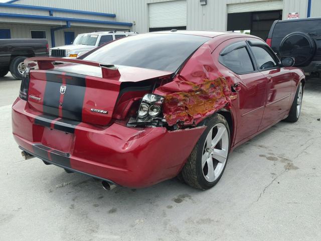 2B3KA73W96H333916 - 2006 DODGE CHARGER SR RED photo 4