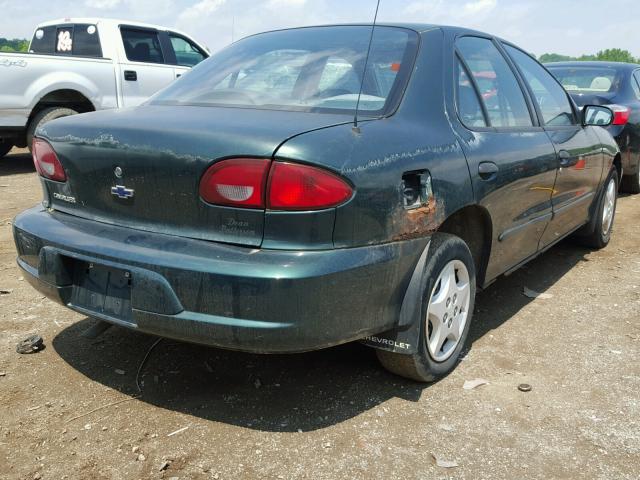 1G1JC524227161817 - 2002 CHEVROLET CAVALIER B GREEN photo 4