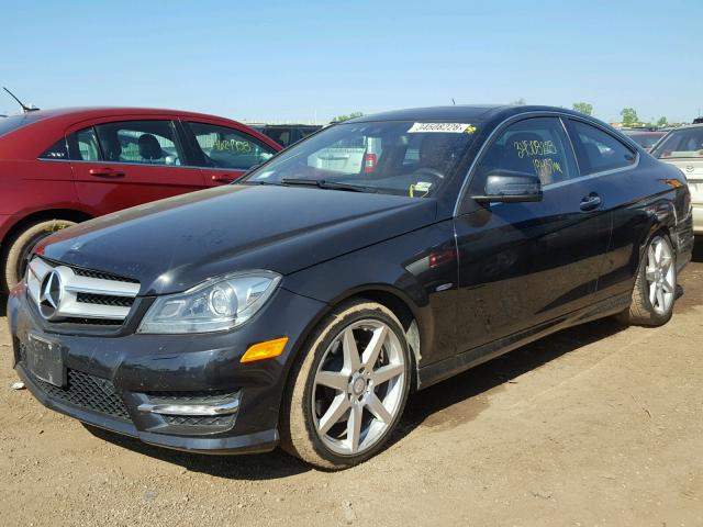 WDDGJ5HB9CF766444 - 2012 MERCEDES-BENZ C 350 BLACK photo 2