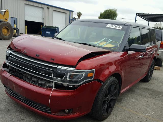 2FMGK5D89GBA14182 - 2016 FORD FLEX LIMIT RED photo 2