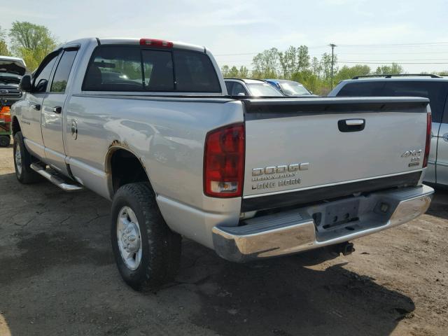 3D7KU28D03G841158 - 2003 DODGE RAM 2500 S SILVER photo 3
