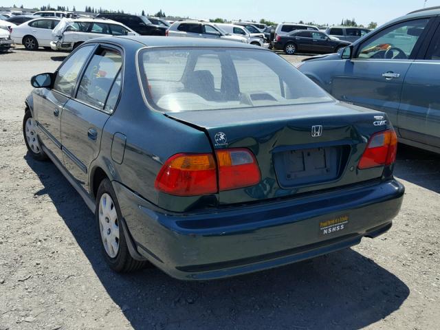 2HGEJ6618XH563553 - 1999 HONDA CIVIC BASE 绿色 照片 3