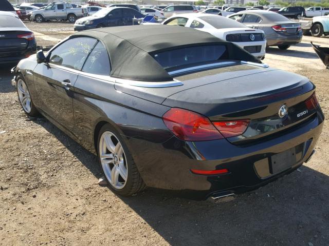 WBAYP9C56DD168795 - 2013 BMW 650 I BLACK photo 3