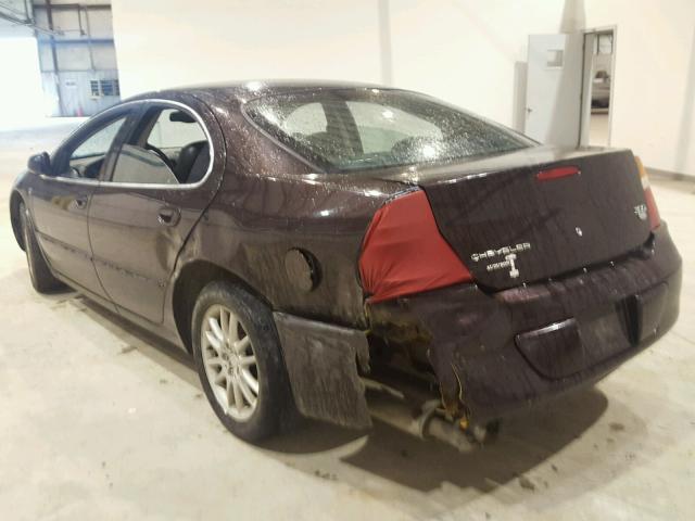 2C3HE66G53H538841 - 2003 CHRYSLER 300M BURGUNDY photo 3