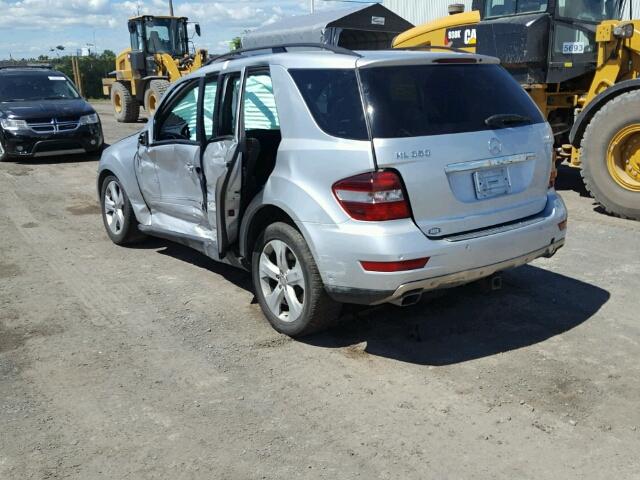 4JGBB86E59A448953 - 2009 MERCEDES-BENZ ML350 SILVER photo 3