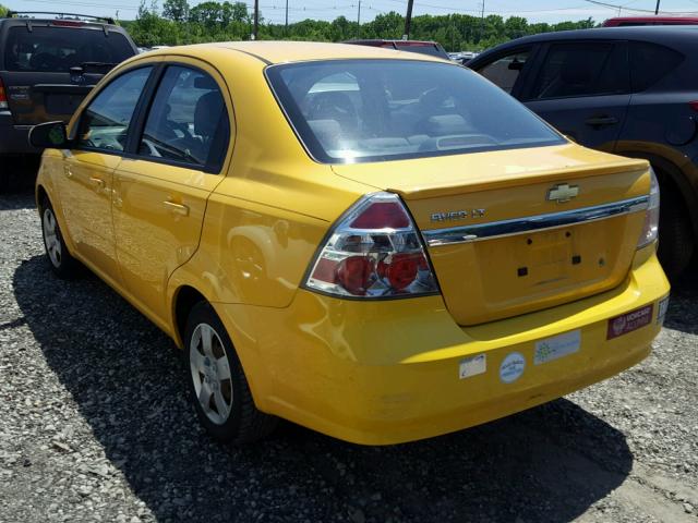 KL1TD5DEXBB138244 - 2011 CHEVROLET AVEO LS YELLOW photo 3