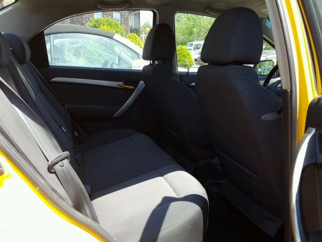 KL1TD5DEXBB138244 - 2011 CHEVROLET AVEO LS YELLOW photo 6