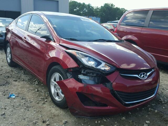 5NPDH4AE9EH535768 - 2014 HYUNDAI ELANTRA RED photo 1