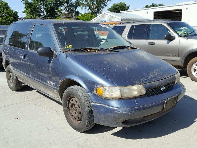 4N2ZN1115WD818683 - 1998 NISSAN QUEST XE BLUE photo 1