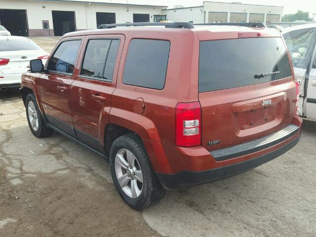 1C4NJPBB9CD678656 - 2012 JEEP PATRIOT SP ORANGE photo 3