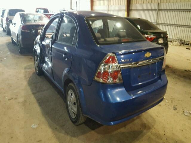 KL1TD56E19B680338 - 2009 CHEVROLET AVEO LS BLUE photo 3