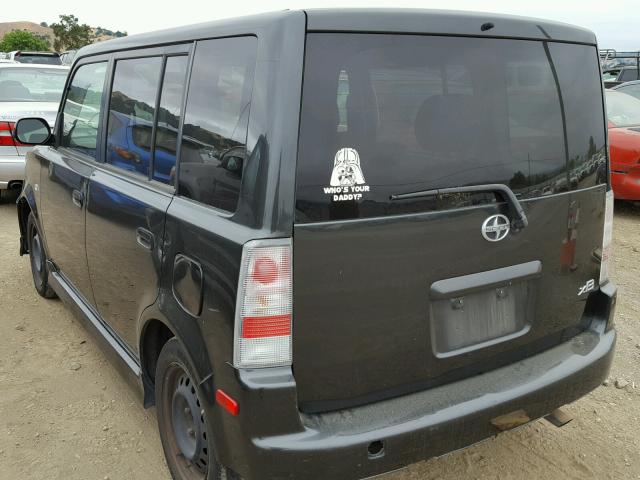 JTLKT334464065598 - 2006 TOYOTA SCION XB BLACK photo 3