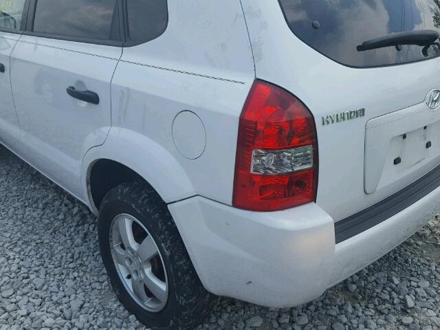 KM8JM12B77U582366 - 2007 HYUNDAI TUCSON GLS WHITE photo 9