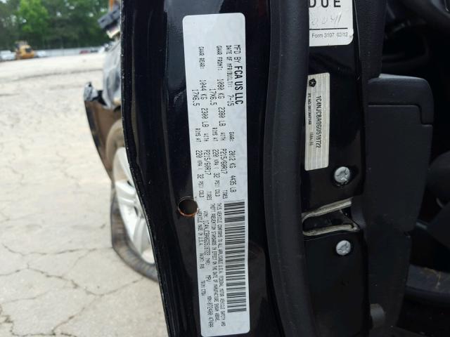 1C4NJCBA0GD518722 - 2016 JEEP COMPASS SP BLACK photo 10