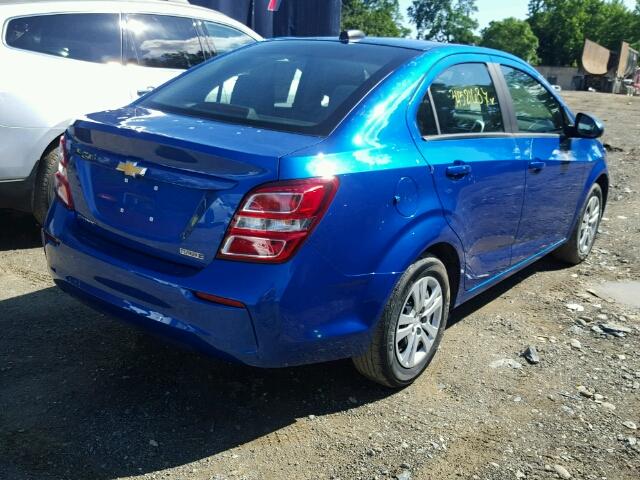 1G1JB5SH4H4152892 - 2017 CHEVROLET SONIC LS BLUE photo 4