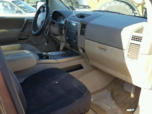 1N6BA06A48N309049 - 2008 NISSAN TITAN BROWN photo 5