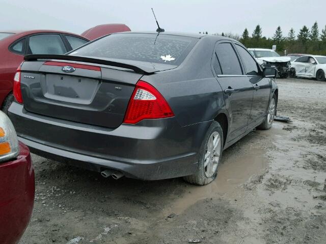 3FAHP0HA8BR217896 - 2011 FORD FUSION SE GRAY photo 4