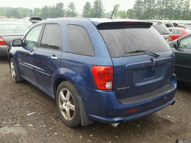 2CKDL537686016701 - 2008 PONTIAC TORRENT GX BLUE photo 3