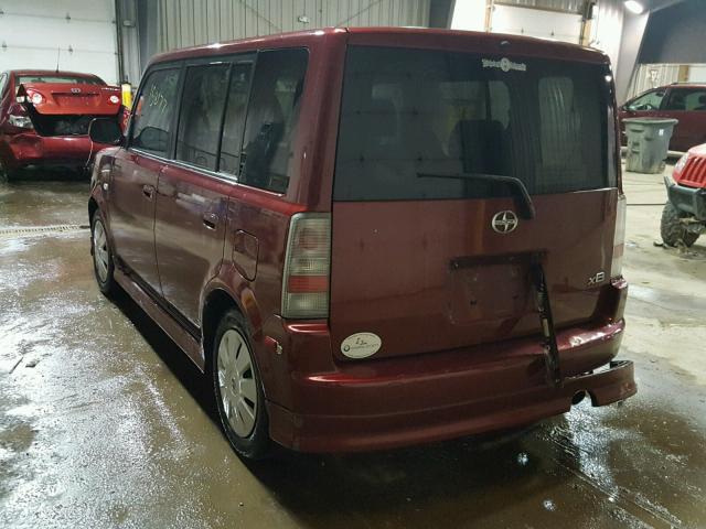 JTLKT334564105686 - 2006 TOYOTA SCION XB BURGUNDY photo 3