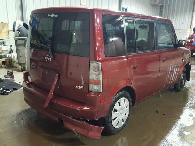 JTLKT334564105686 - 2006 TOYOTA SCION XB BURGUNDY photo 4