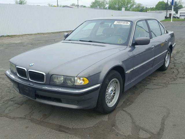 WBAGH83461DP29292 - 2001 BMW 740 IL Сұр фото 2