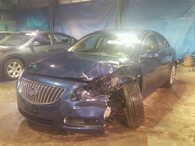 W04GS5ECXB1054650 - 2011 BUICK REGAL CXL BLUE photo 2