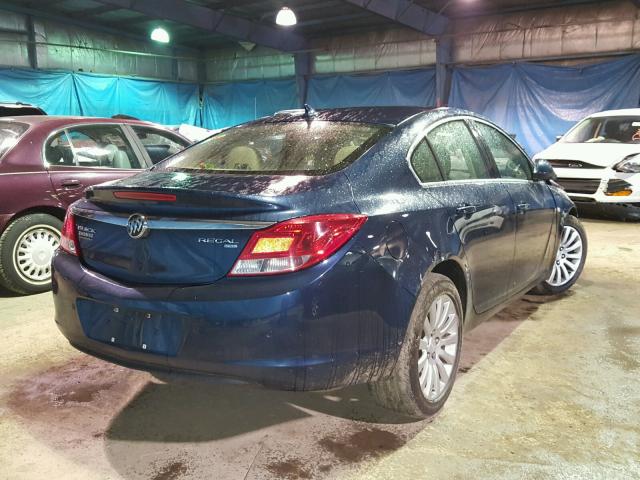 W04GS5ECXB1054650 - 2011 BUICK REGAL CXL BLUE photo 4