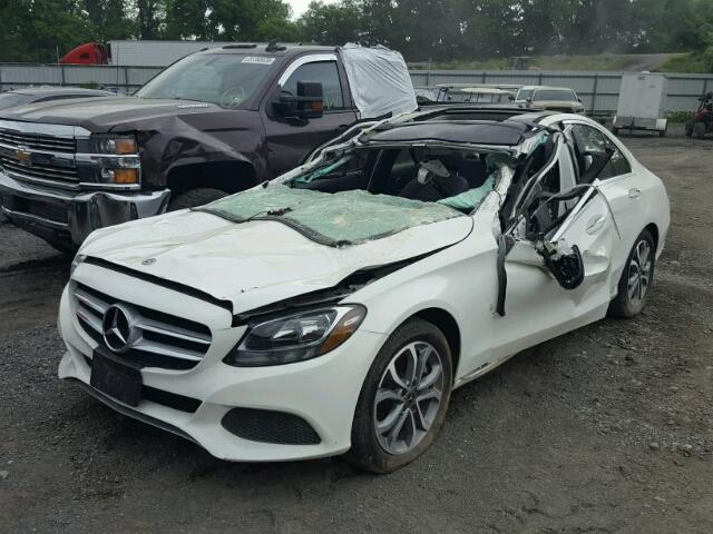 WDDWF4KB7JR345186 - 2018 MERCEDES-BENZ C 300 4MAT WHITE photo 2