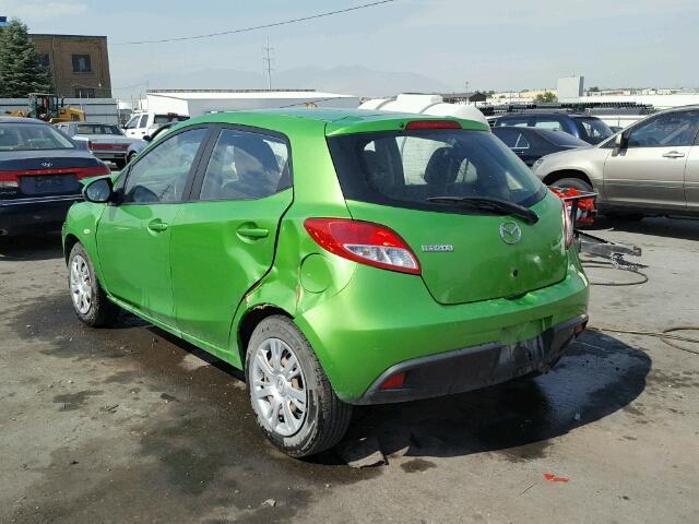 JM1DE1KY9C0151838 - 2012 MAZDA MAZDA2 GREEN photo 3