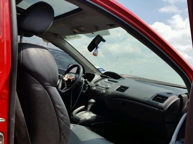 2HGFG12989H538916 - 2009 HONDA CIVIC EXL RED photo 5