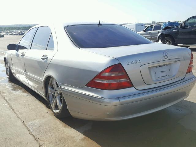 WDBNG70J51A221221 - 2001 MERCEDES-BENZ S 430 SILVER photo 3