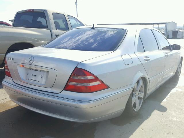 WDBNG70J51A221221 - 2001 MERCEDES-BENZ S 430 SILVER photo 4