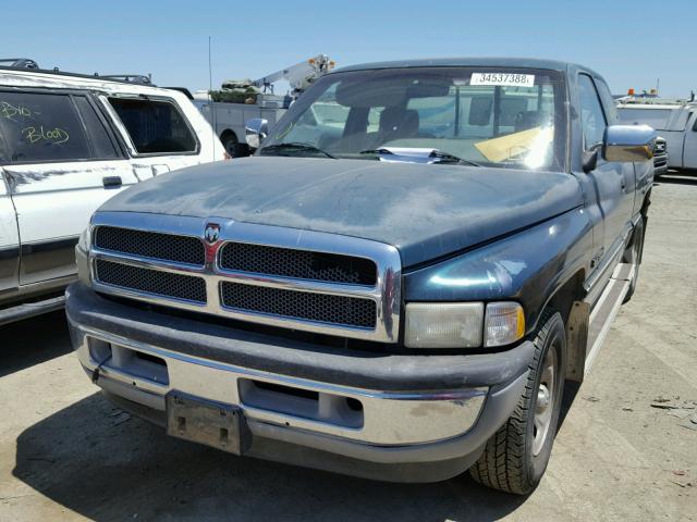 3B7HC13Z1SM176629 - 1995 DODGE RAM 1500 GREEN photo 2