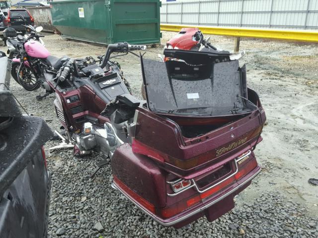 1HFSC2202LA202514 - 1990 HONDA GL1500 BURGUNDY photo 3