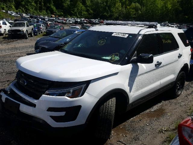 1FM5K8AR1HGD06781 - 2017 FORD EXPLORER P WHITE photo 2