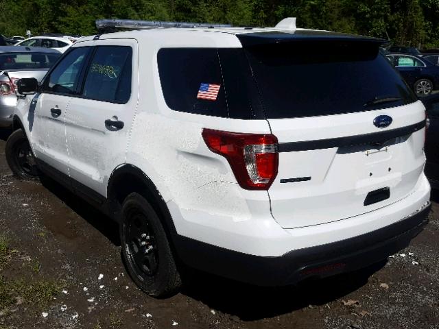 1FM5K8AR1HGD06781 - 2017 FORD EXPLORER P WHITE photo 3
