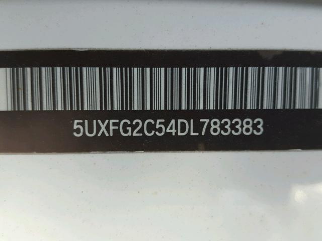 5UXFG2C54DL783383 - 2013 BMW X6 XDRIVE3 WHITE photo 10