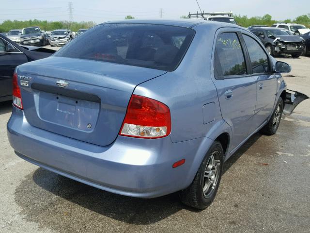 KL1TD56696B634373 - 2006 CHEVROLET AVEO BASE Көк фото 4