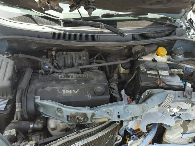 KL1TD56696B634373 - 2006 CHEVROLET AVEO BASE Көк фото 7