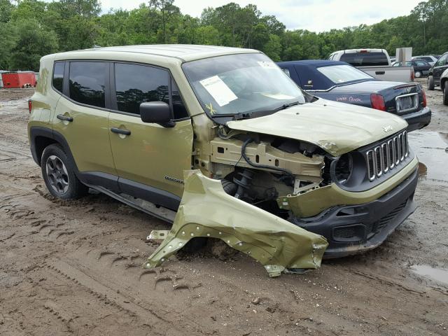 ZACCJBAH0FPB74226 - 2015 JEEP RENEGADE S GREEN photo 1