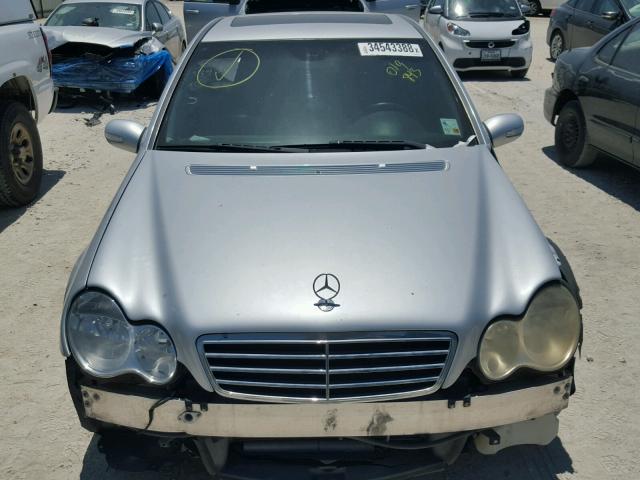 WDBRF52H06E019843 - 2006 MERCEDES-BENZ C GENERATI SILVER photo 9