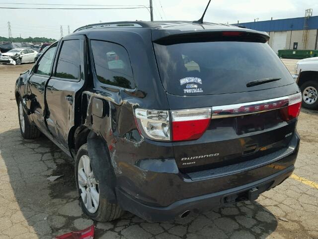 1C4SDJDT1CC314511 - 2012 DODGE DURANGO BLACK photo 3