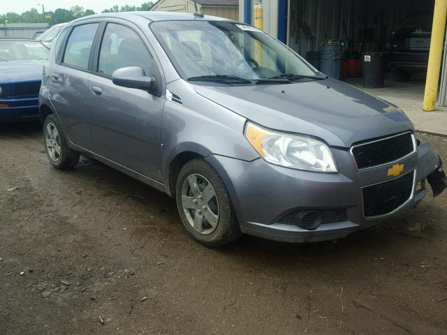 KL1TD66E59B646103 - 2009 CHEVROLET AVEO LS GRAY photo 1