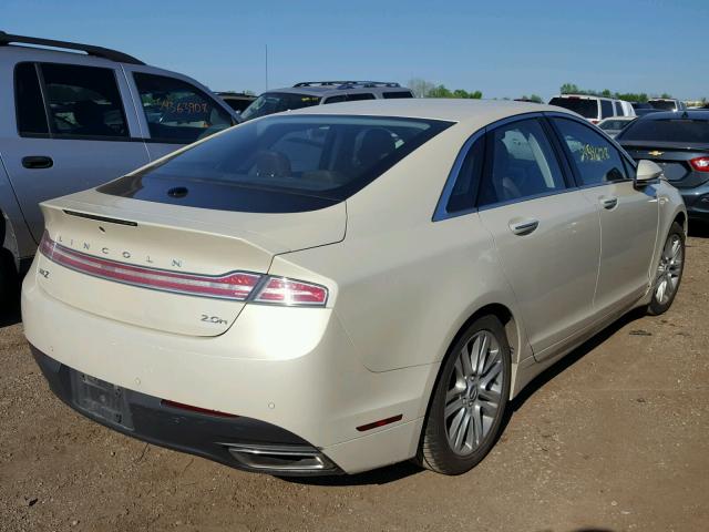 3LN6L2LU8ER804450 - 2014 LINCOLN MKZ HYBRID CREAM photo 4