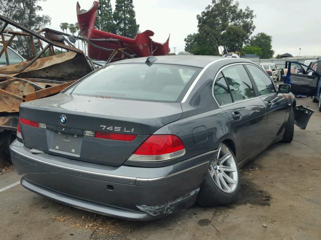 WBAGN63414DS49906 - 2004 BMW 745 LI GRAY photo 4