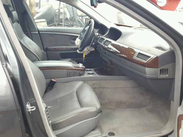 WBAGN63414DS49906 - 2004 BMW 745 LI GRAY photo 5