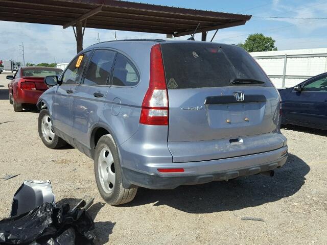 5J6RE3H38BL012319 - 2011 HONDA CR-V LX BLUE photo 3