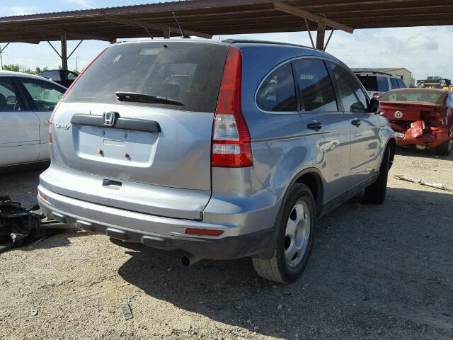 5J6RE3H38BL012319 - 2011 HONDA CR-V LX BLUE photo 4