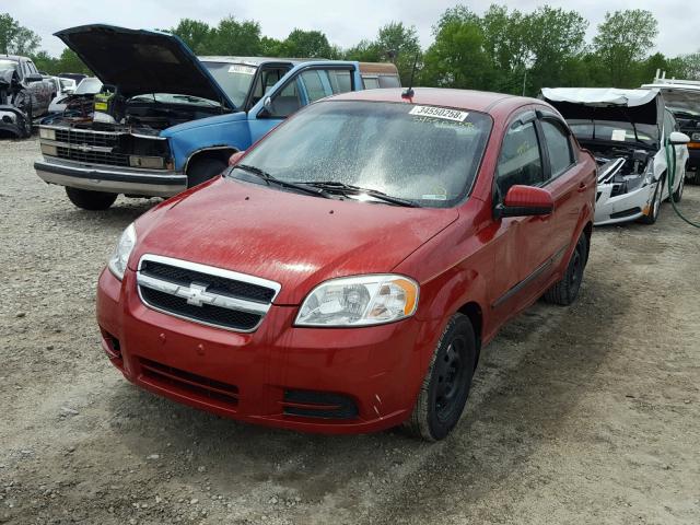 KL1TD5DE1BB137340 - 2011 CHEVROLET AVEO LS RED photo 2