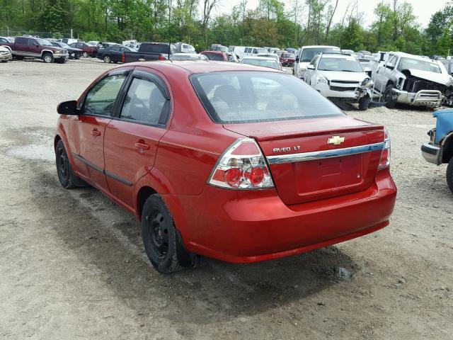 KL1TD5DE1BB137340 - 2011 CHEVROLET AVEO LS RED photo 3